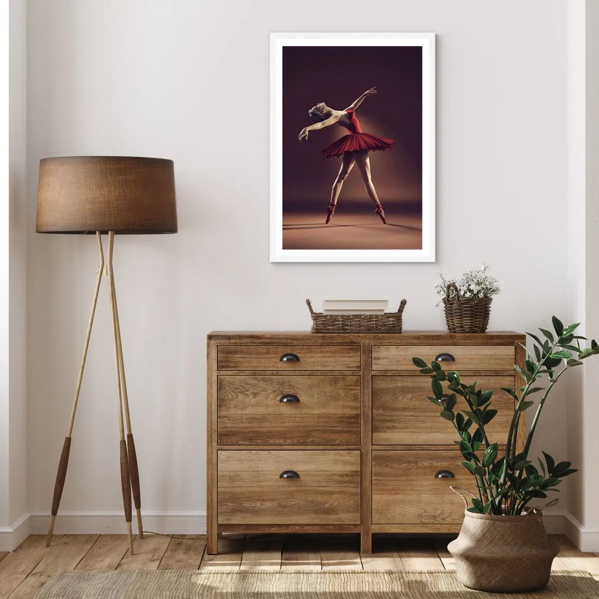 Poster in cornice bianca - Prima ballerina - 40x50 cm