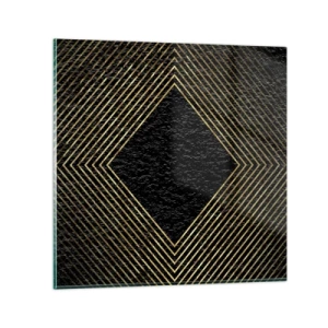 Quadro su vetro - Geometria in stile glamour - 40x40 cm