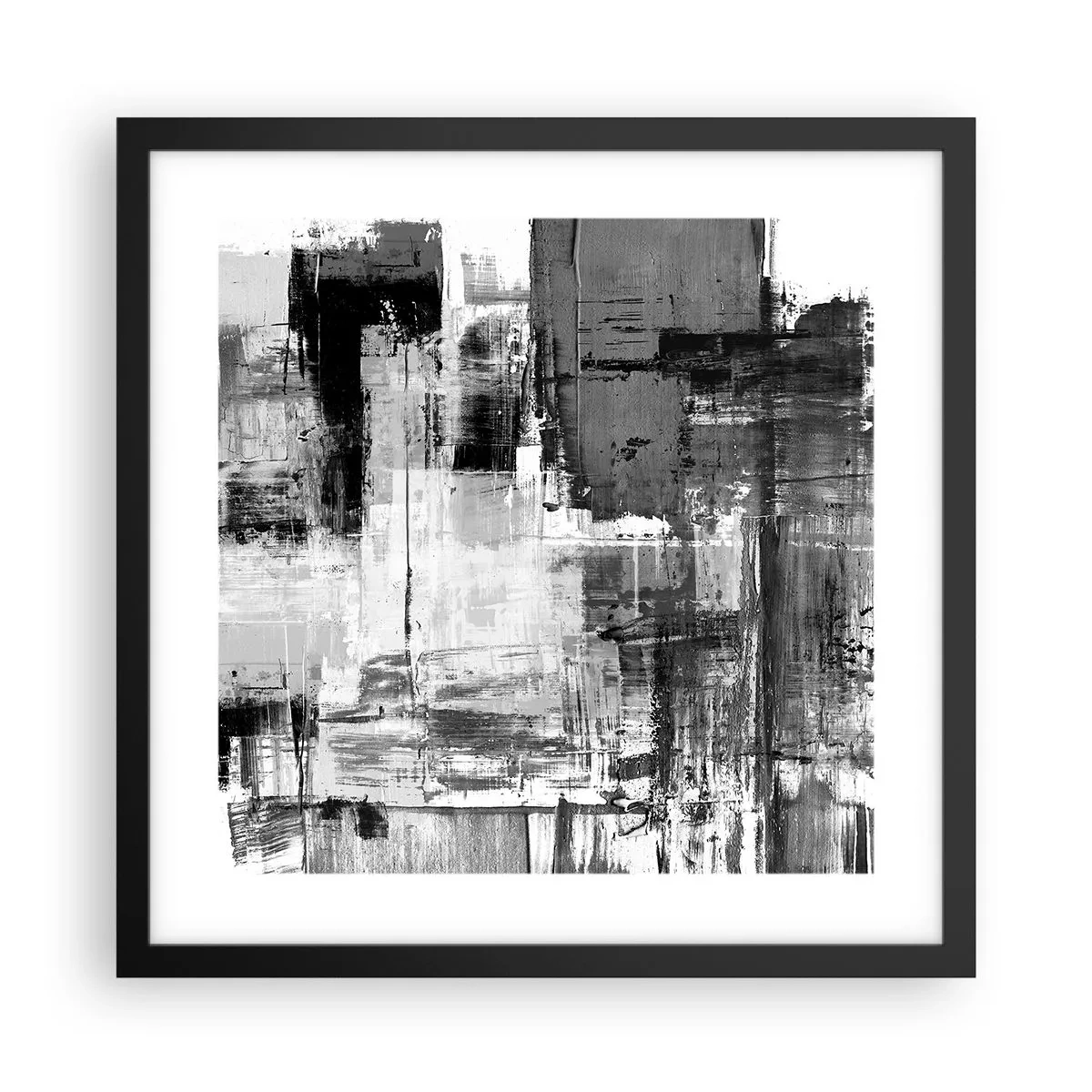 Poster in cornice nera - Il grigio è bello - 40x40 cm