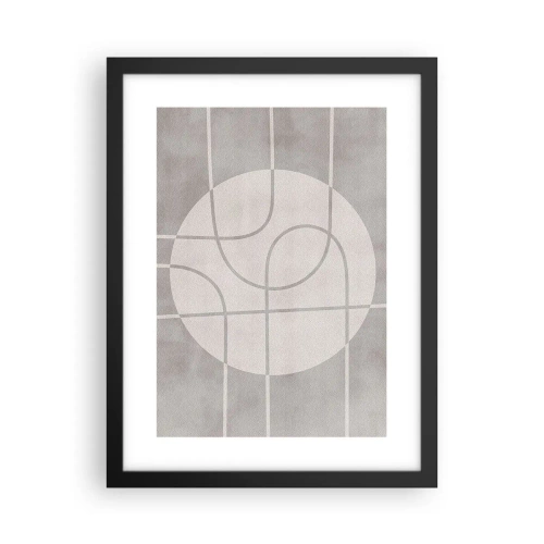 Poster in cornice nera - Tondo e dritto - 30x40 cm