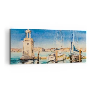 Quadro su tela - Stampe su Tela - La laguna assolata - 100x40 cm