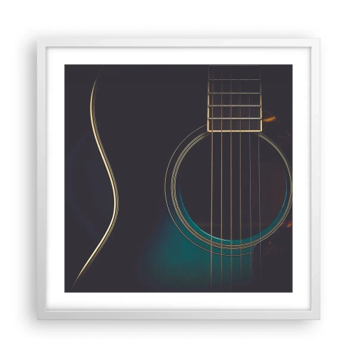 Poster in cornice bianca - L'attimo prima del suono - 50x50 cm