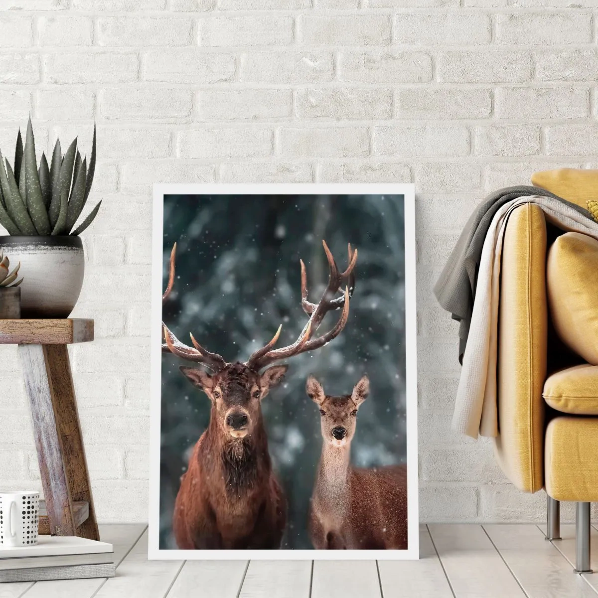 Poster - Il re della foresta con la consorte - 70x100 cm