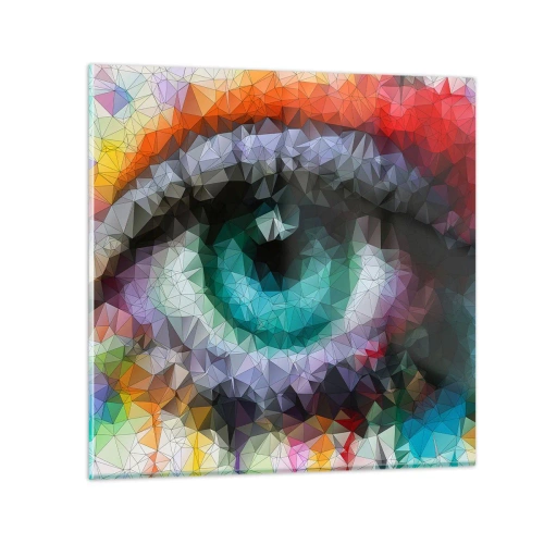 Quadro su vetro - Luce dell'occhio di cristallo - 30x30 cm