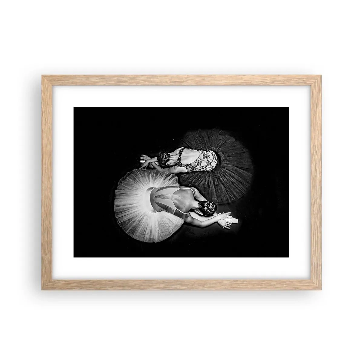 Poster in cornice rovere chiaro - Yin e yang - equilibrio ideale - 40x30 cm