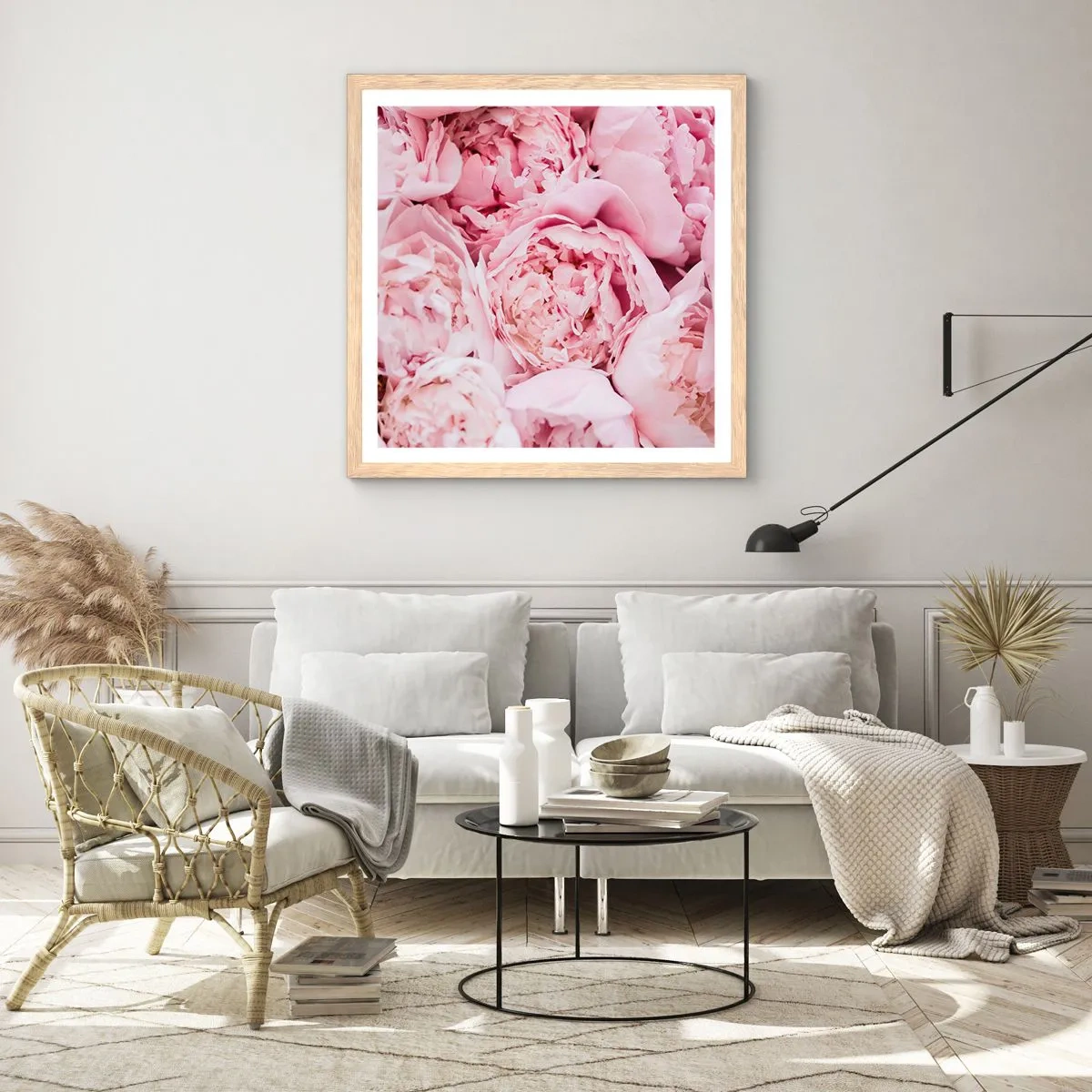 Poster in cornice rovere chiaro - Morbide e profumate - 50x50 cm