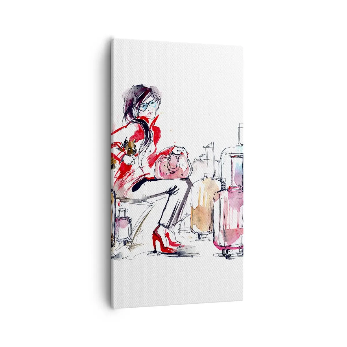 Quadro su tela - Stampe su Tela - Sediamoci prima del viaggio - 55x100 cm