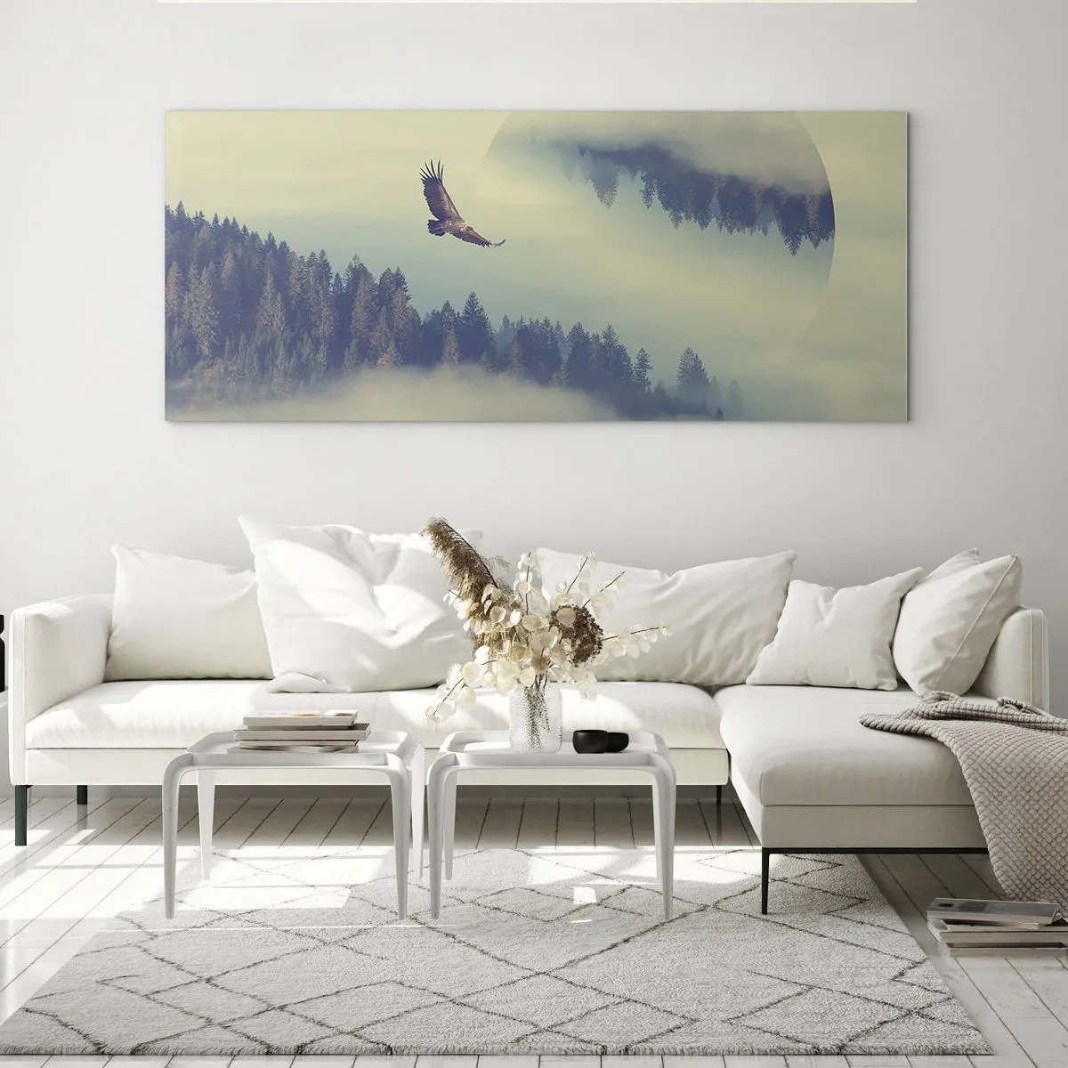 Quadro su vetro - Ho visto l'ombra dell'aquila - 100x40 cm