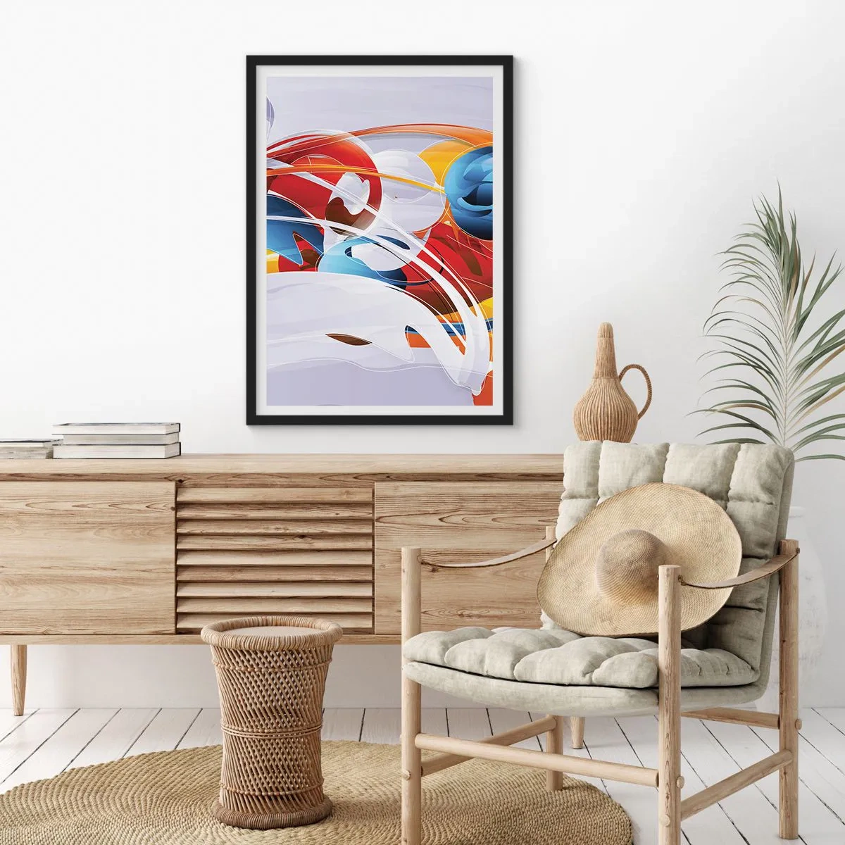 Poster in cornice nera - La danza degli elementi - 40x50 cm