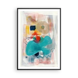 Poster in cornice nera - Il gioco dei colori - 70x100 cm