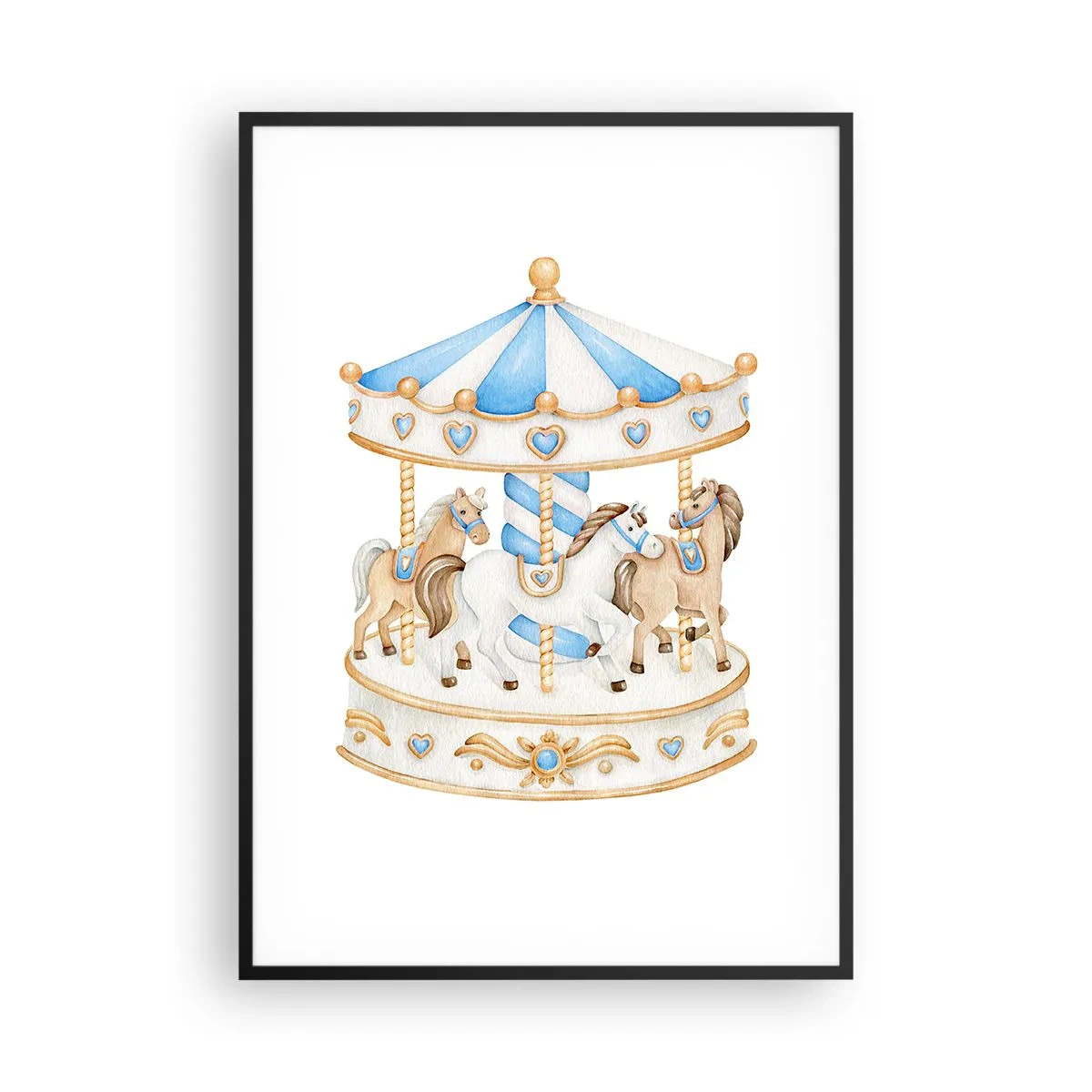 Poster in cornice nera - Dolce infanzia - 70x100 cm