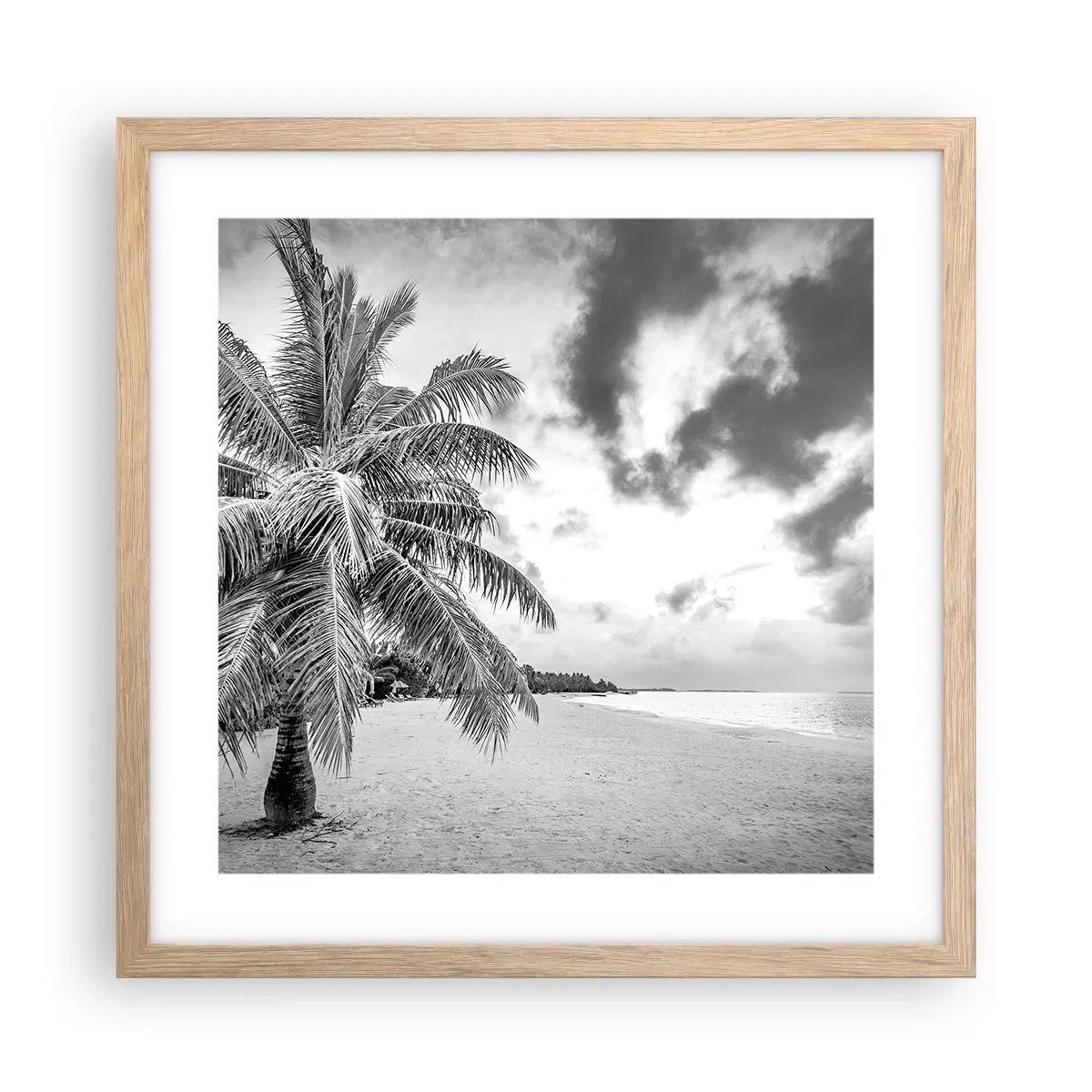 Poster in cornice rovere chiaro - Quando hai nostalgia della solitudine... - 40x40 cm