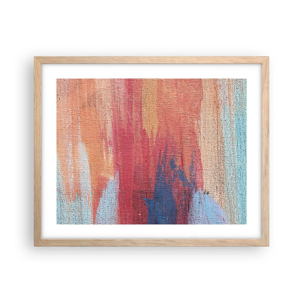 Poster in cornice rovere chiaro - Colando con l'arcobaleno - 50x40 cm