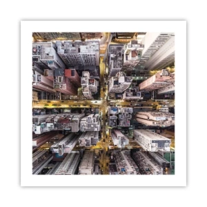 Poster - Saluti da Hong Kong - 50x50 cm