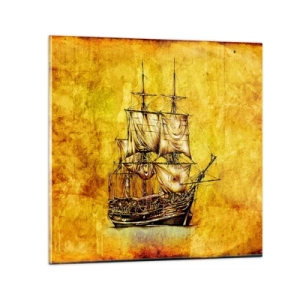 Quadro su vetro - Verso la Tortuga! - 40x40 cm