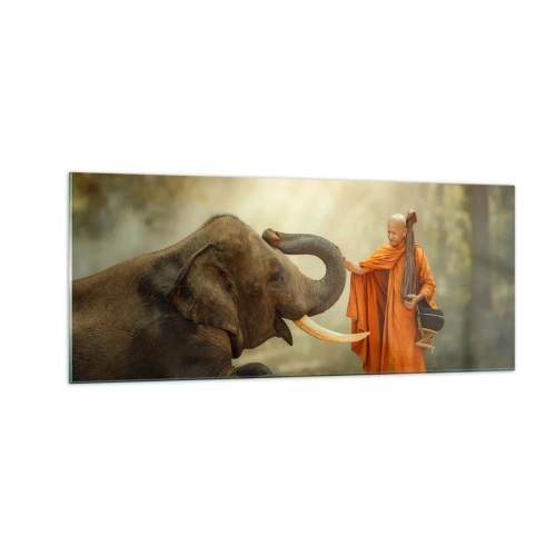 Quadro su vetro - Incontro nel viaggio - 100x40 cm