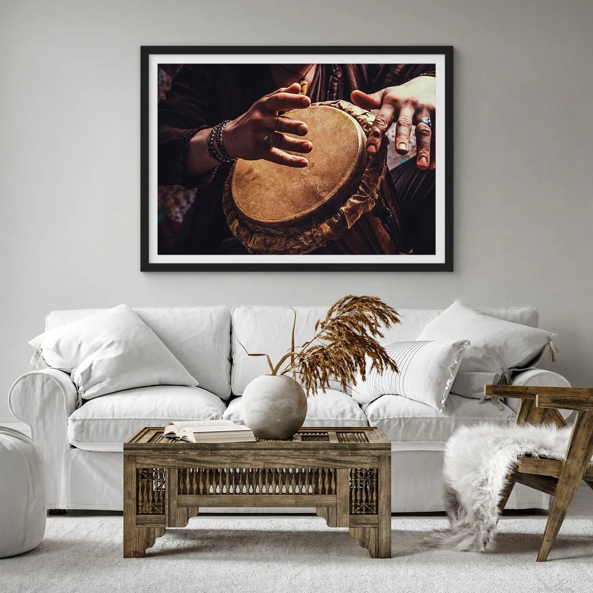 Poster in cornice nera - Al ritmo del cuore - 50x40 cm