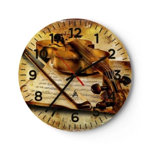 Orologio da parete - Orologio in Vetro - Ci vuole subito un virtuoso - 40x40 cm