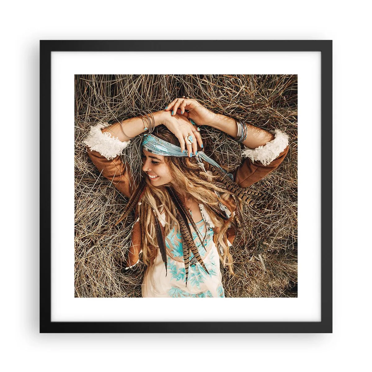 Poster in cornice nera - Verso gli anni dell'amore - 40x40 cm