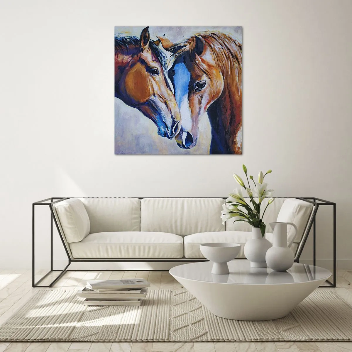Quadro su vetro - Sarà amicizia o amore? - 50x50 cm