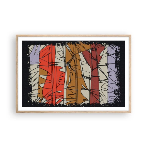 Poster in cornice rovere chiaro - Composizione spontanea - 91x61 cm