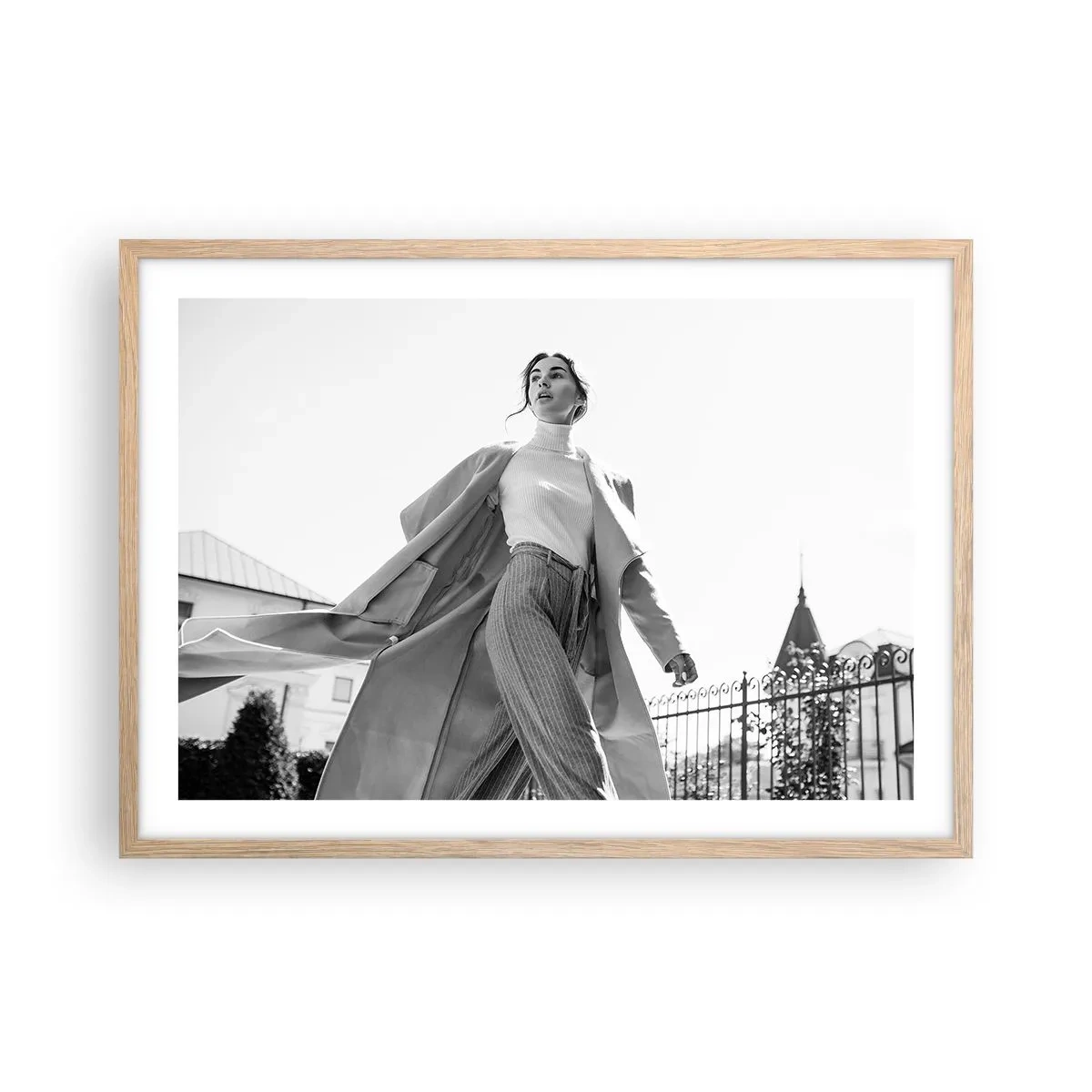 Poster in cornice rovere chiaro - Vieni con me? - 70x50 cm