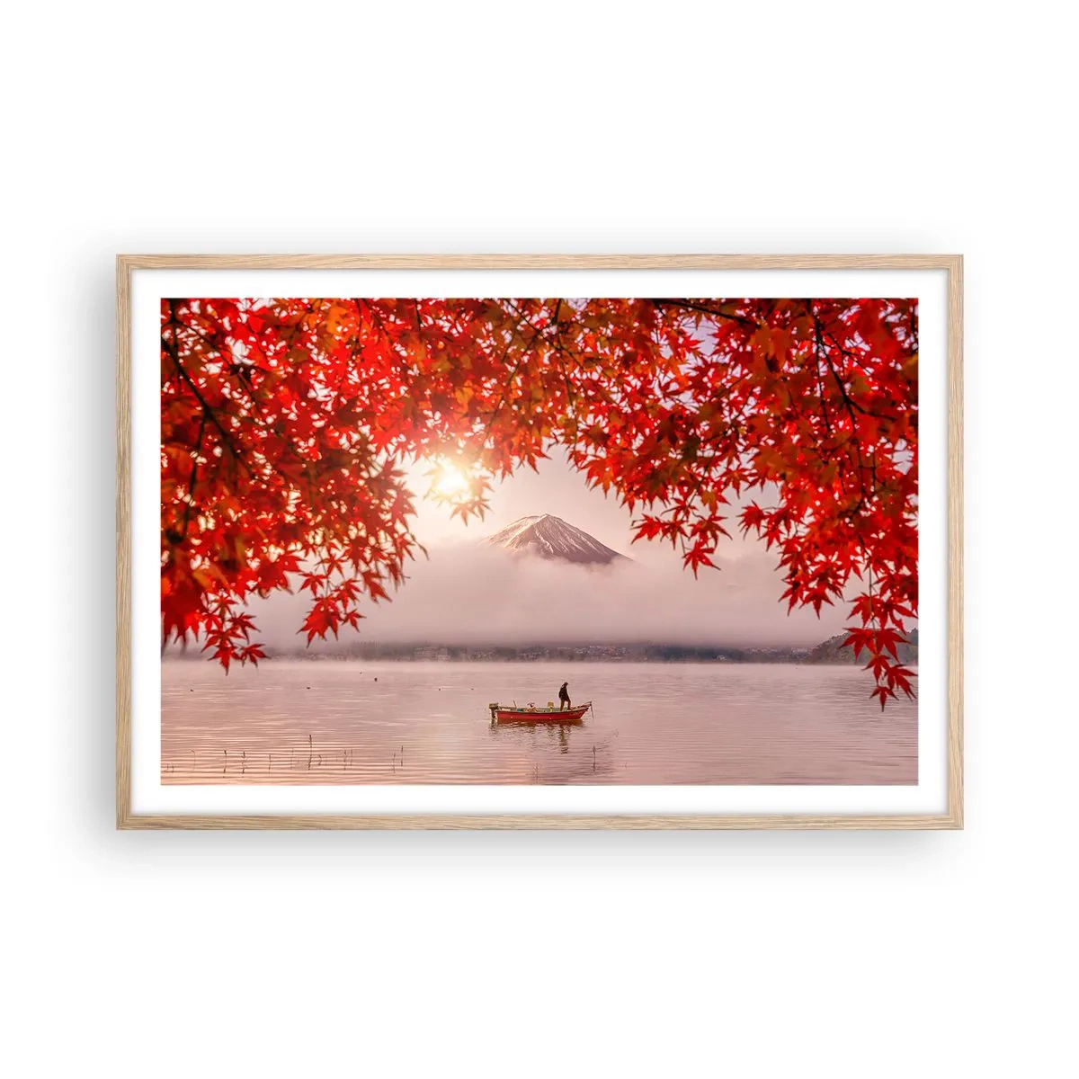 Poster in cornice rovere chiaro - Nell'atmosfera del Giappone - 91x61 cm