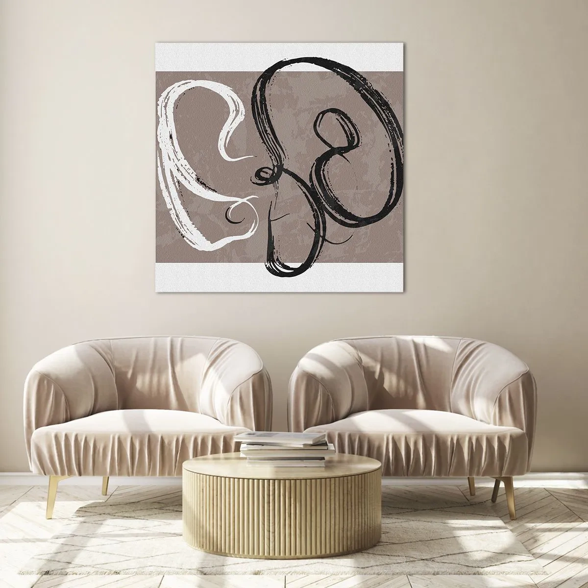 Quadro su vetro - Composizione: alla ricerca della pienezza - 60x60 cm