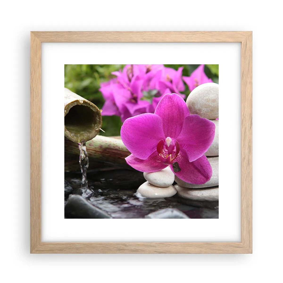 Poster in cornice rovere chiaro - E già ti riposi - 30x30 cm