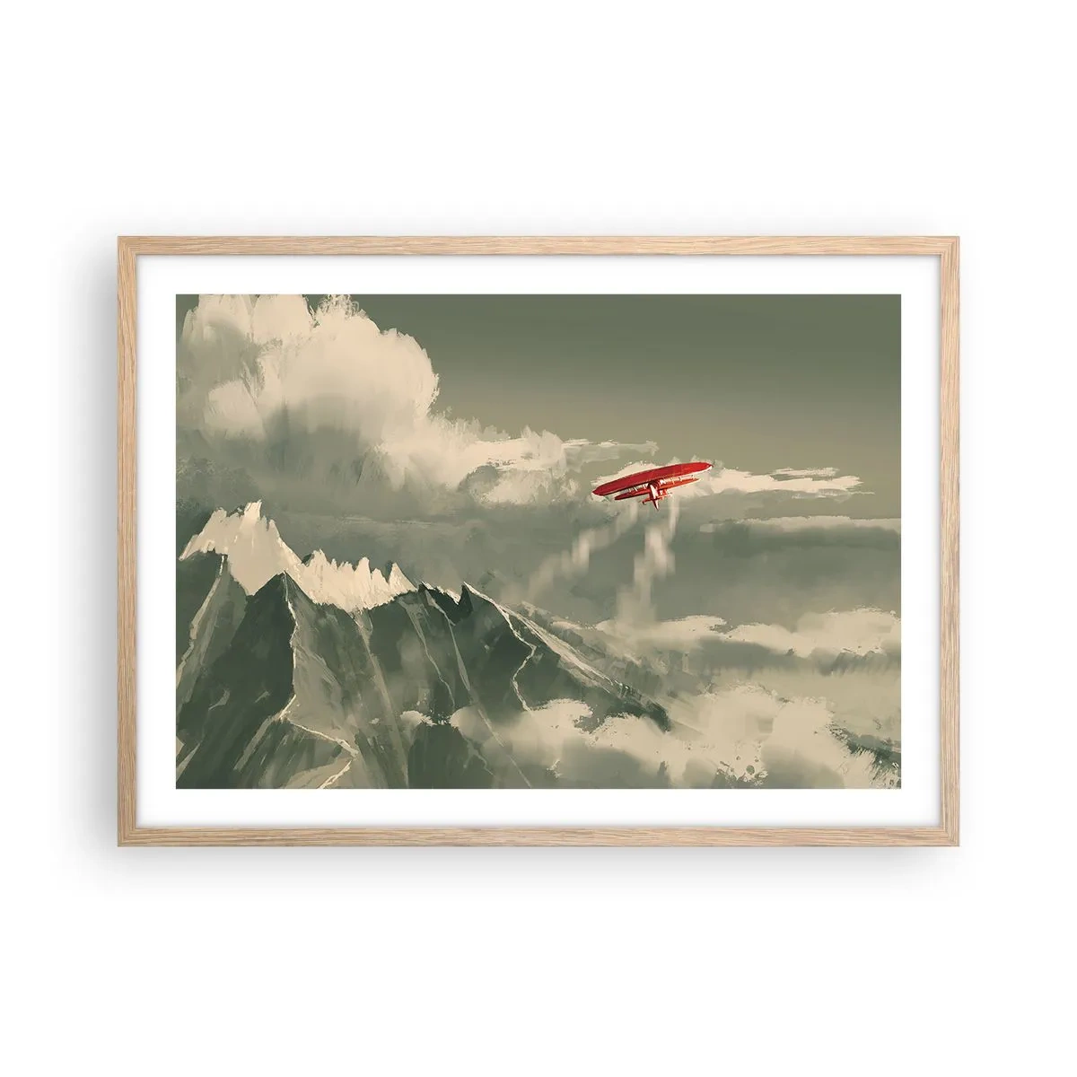 Poster in cornice rovere chiaro - Pioniere senza paura - 70x50 cm