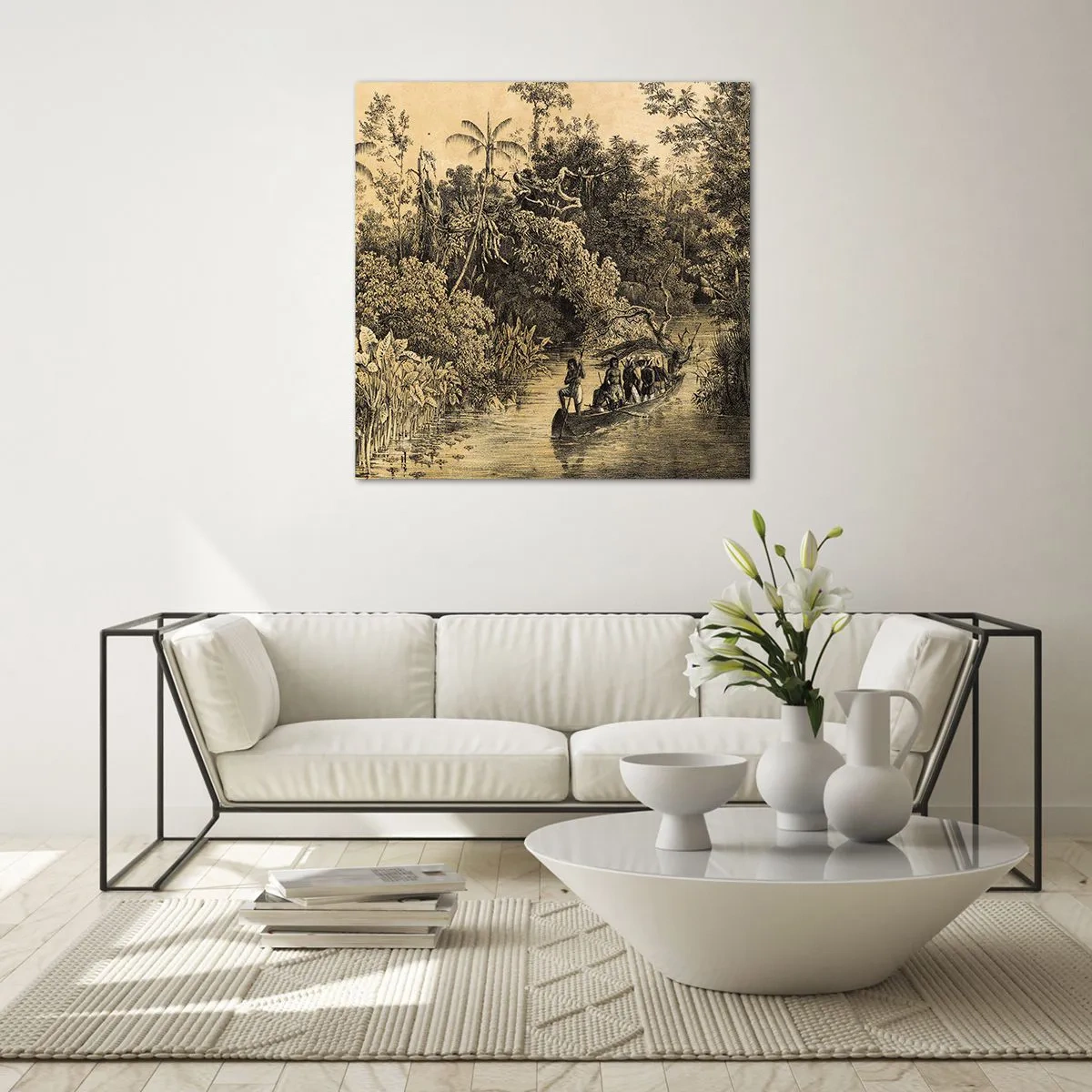 Quadro su vetro - Viaggio alla fonte - 60x60 cm