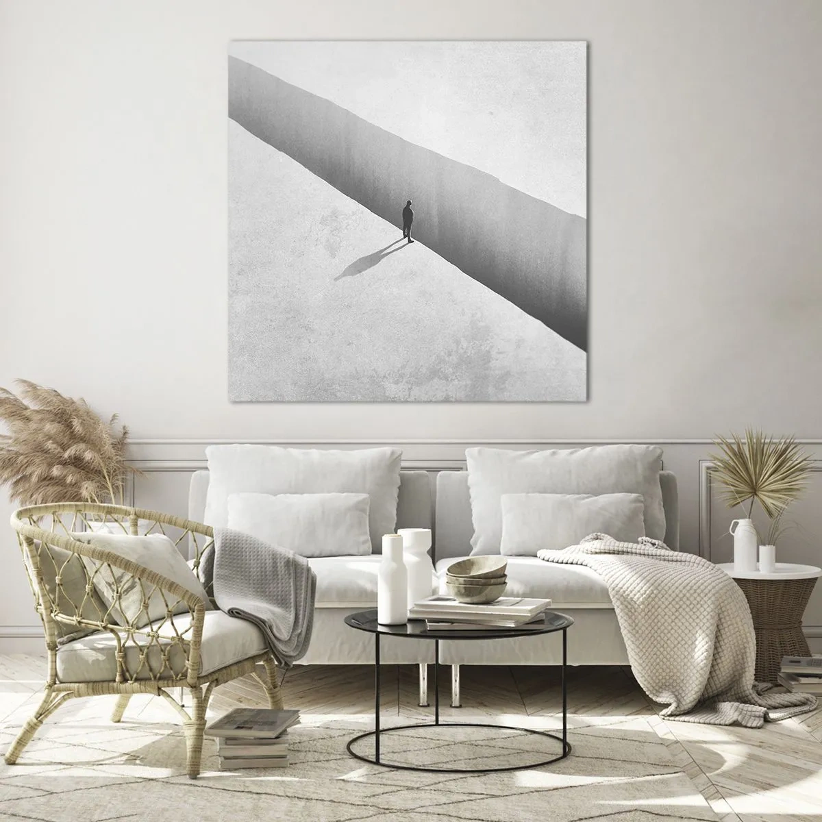 Quadro su vetro - Un obiettivo chiaro - 60x60 cm