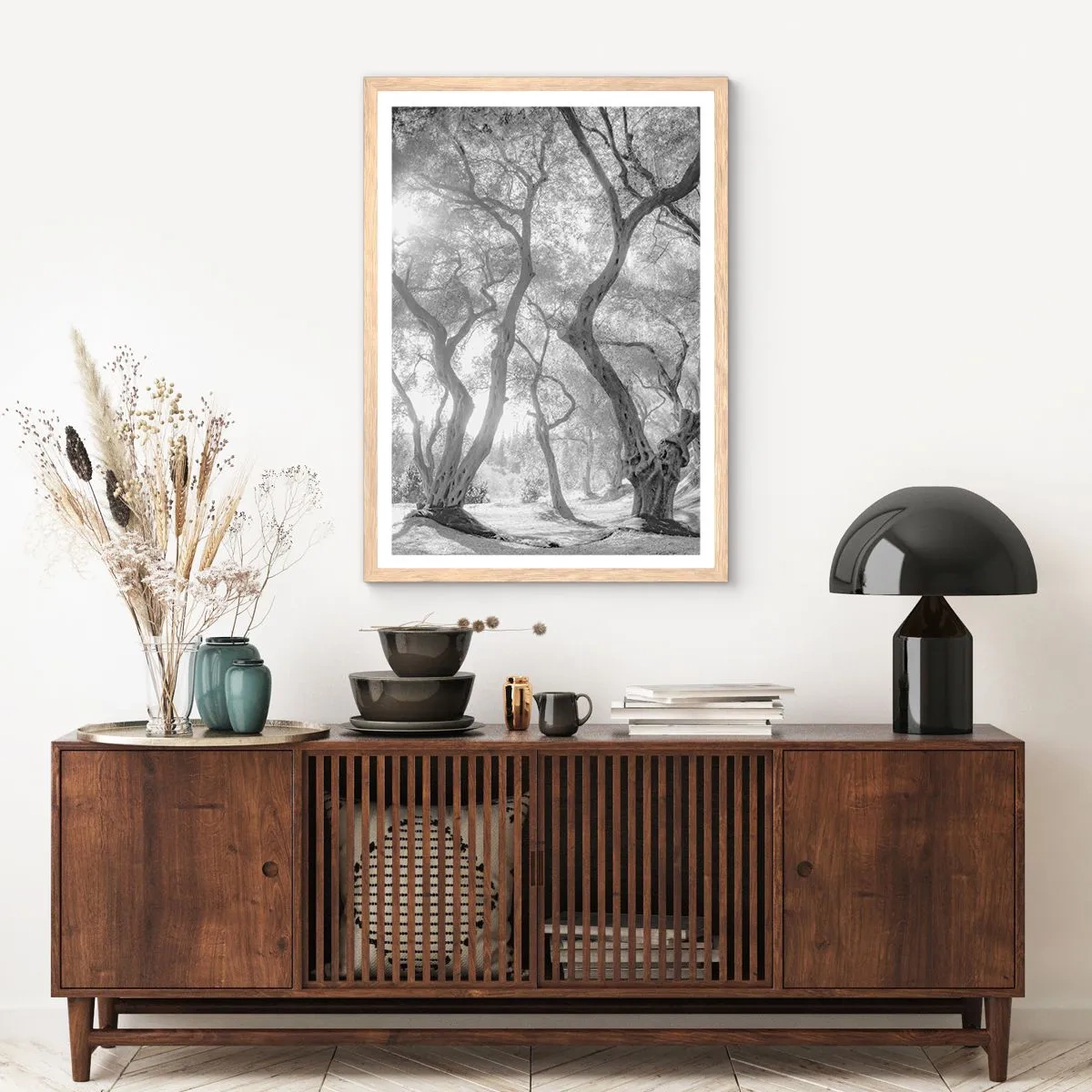 Poster in cornice rovere chiaro - Nell'orto degli ulivi - 30x40 cm