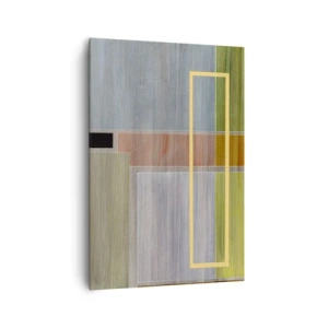 Quadro su tela - Stampe su Tela - Composizione geometrica in colori pastello con rettangoli - 70x100cm - Semplice e tranquillo - Decorazione murale moderna per soggiorno e camera da letto ARTTOR