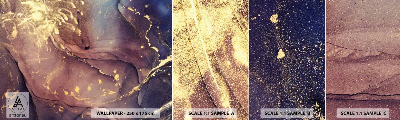 Campione di Fotomurale Adesivo Deluxe Sticker - Materia e spirito - Astrazione, Pezzo, Modello moderno - 100x30 cm