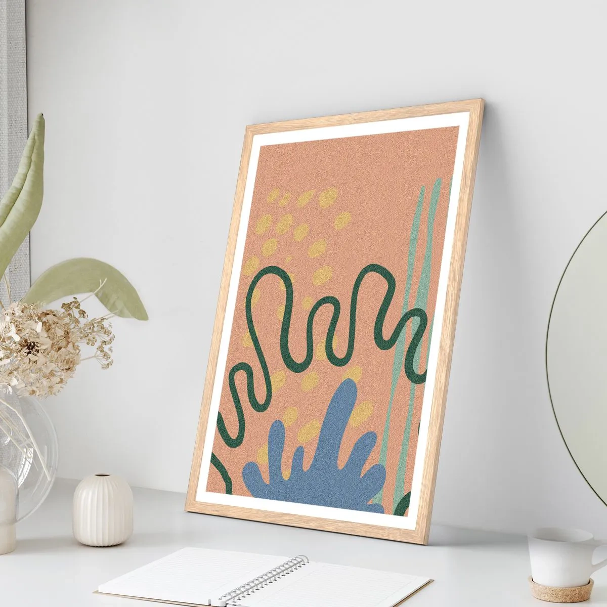 Poster in cornice rovere chiaro - Astrazione: varietà della natura - 30x40 cm