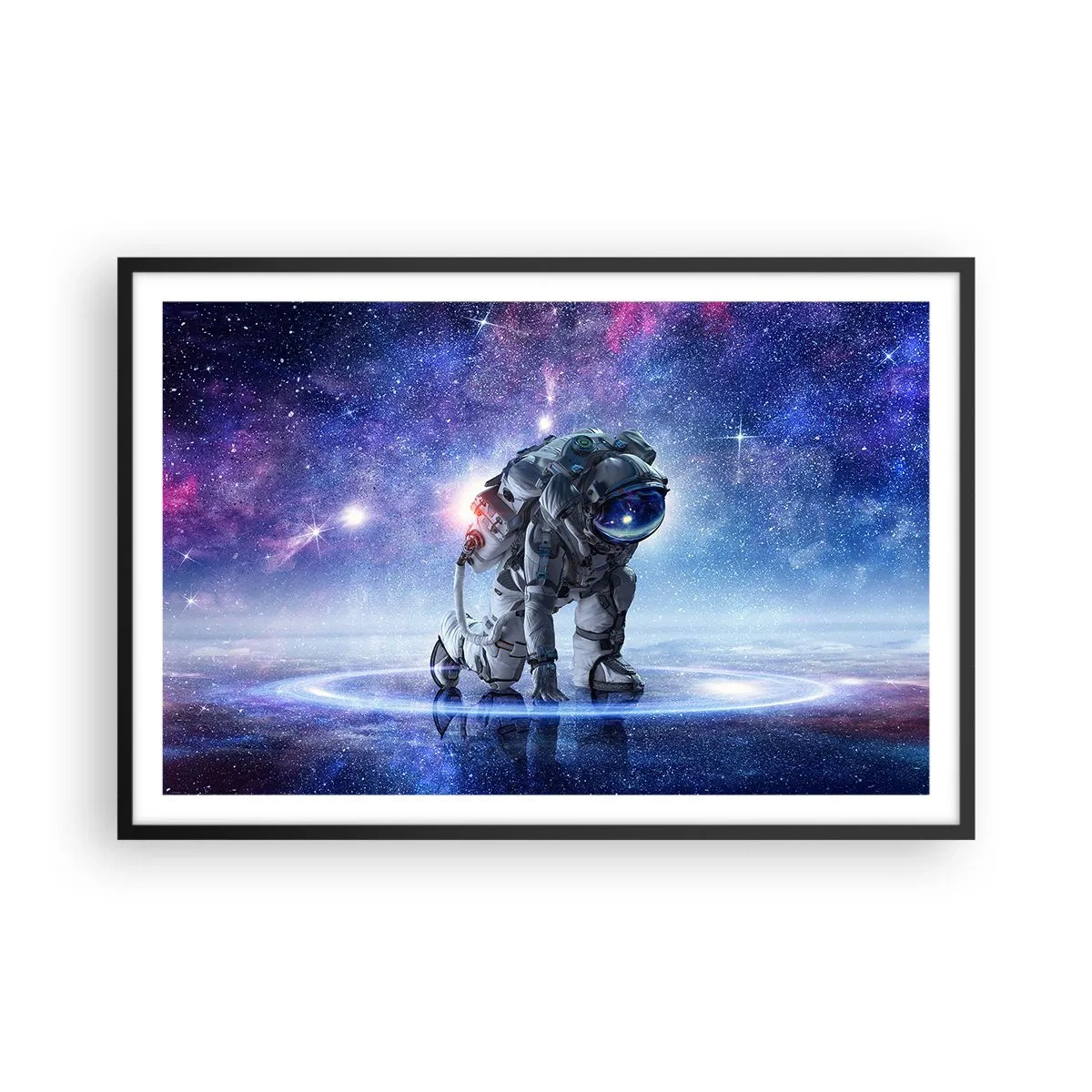 Poster in cornice nera - Il cielo stellato sopra di me - 91x61 cm
