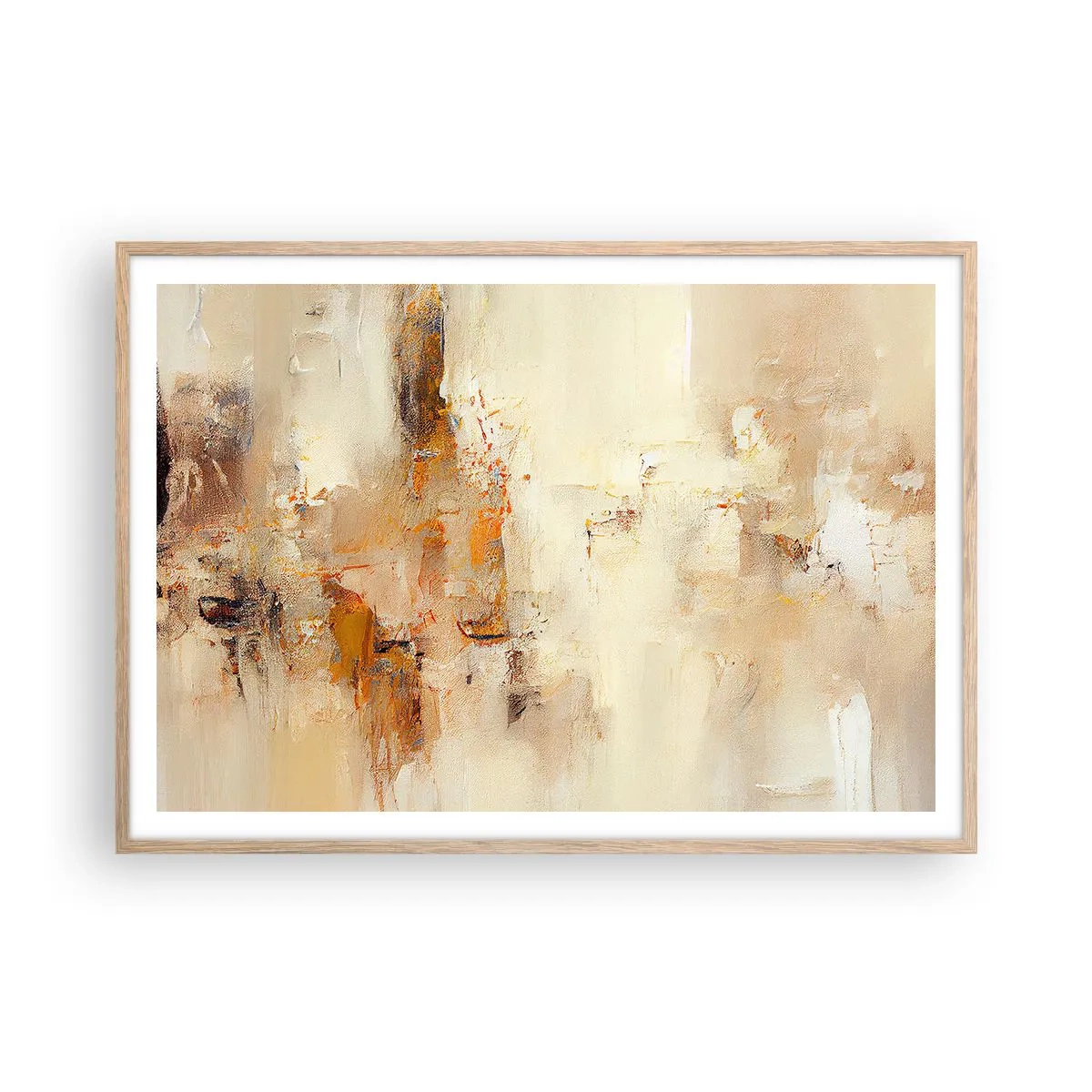 Poster in cornice rovere chiaro - L'anima dell'ambra - 100x70 cm