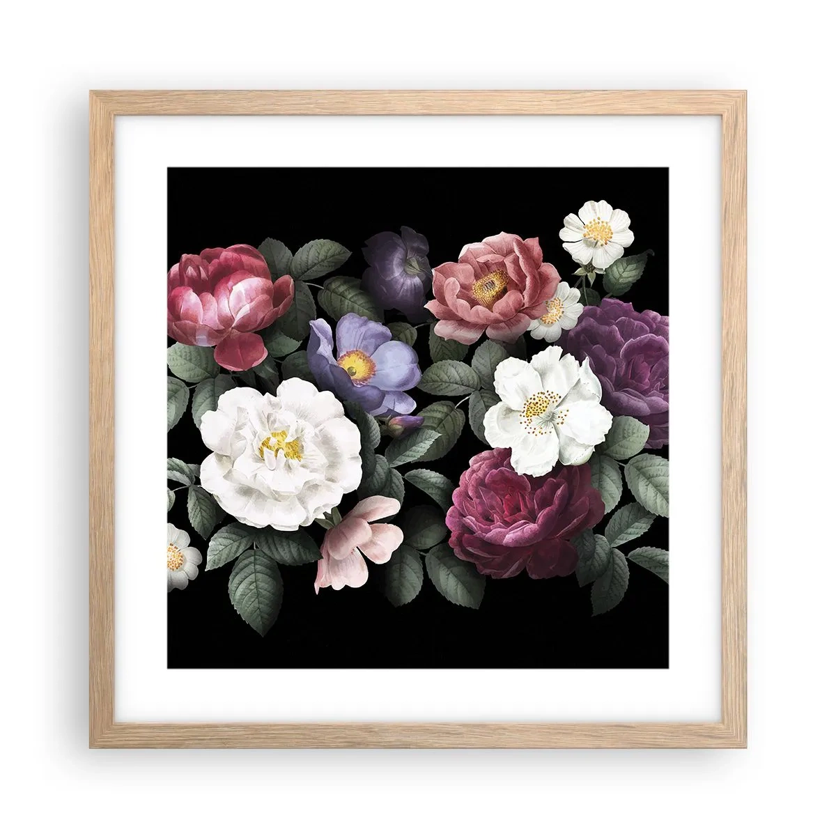 Poster in cornice rovere chiaro - Dal giardino inglese - 40x40 cm