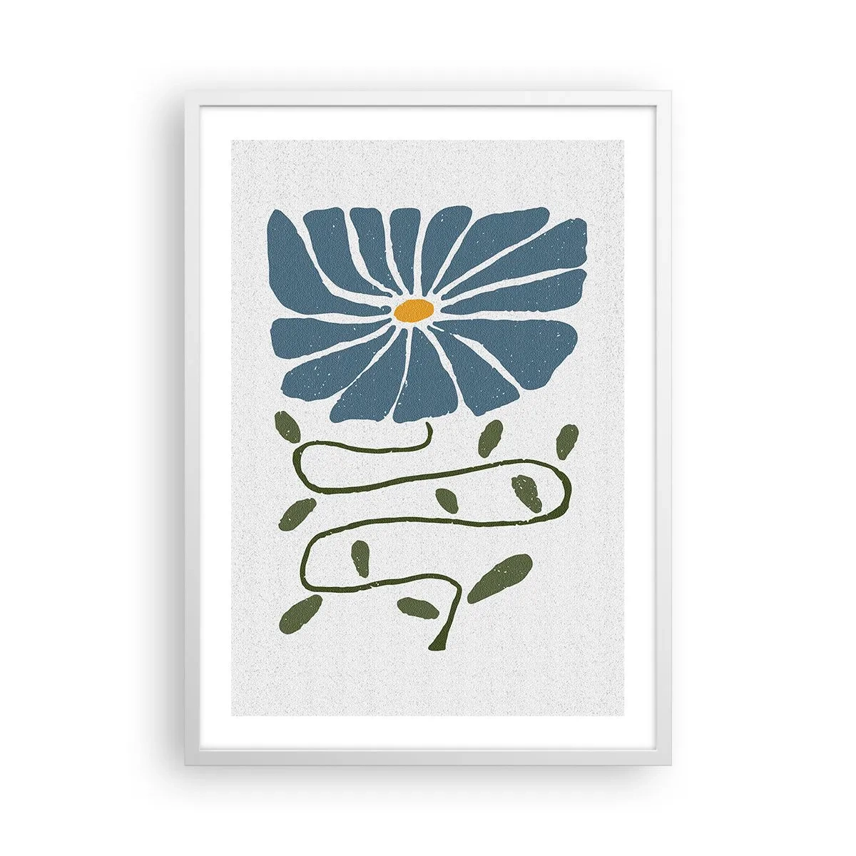 Poster in cornice bianca - Il ramo del fiore - 50x70 cm