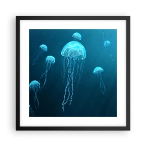 Poster in cornice nera - La danza oceanica - 40x40 cm