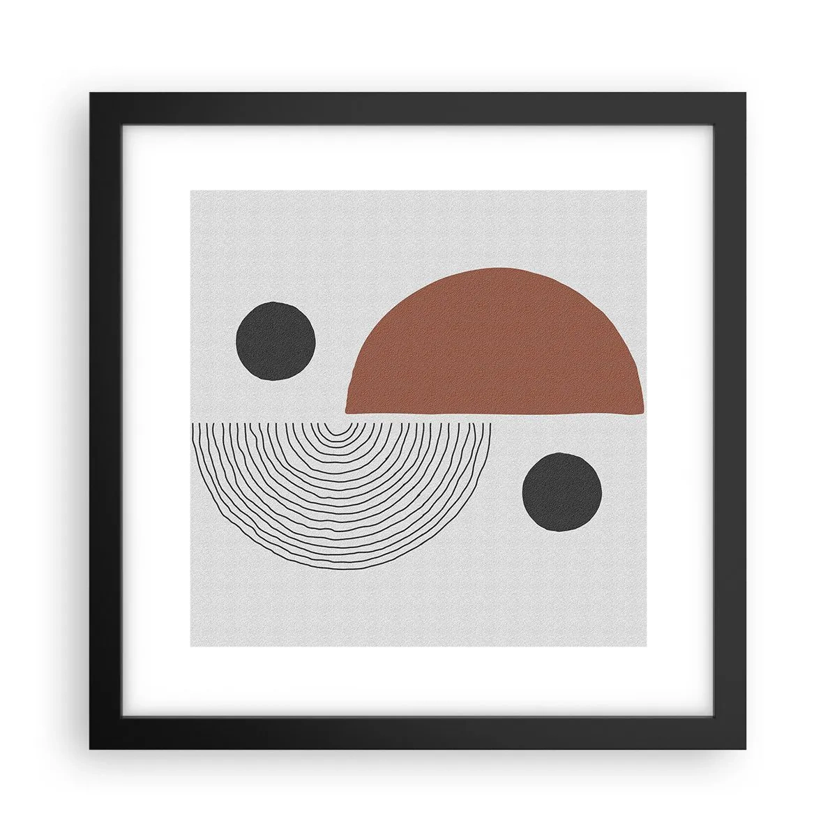 Poster in cornice nera - La perfezione del cerchio - 30x30 cm
