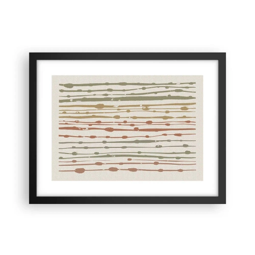 Poster in cornice nera - La notazione musicale dei colori - 40x30 cm
