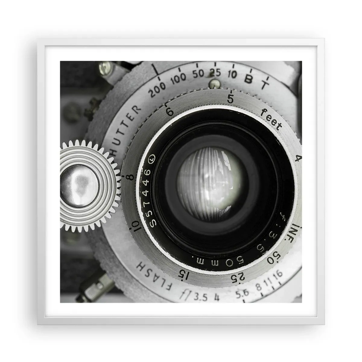 Poster in cornice bianca - Racconto su Hollywood - 60x60 cm