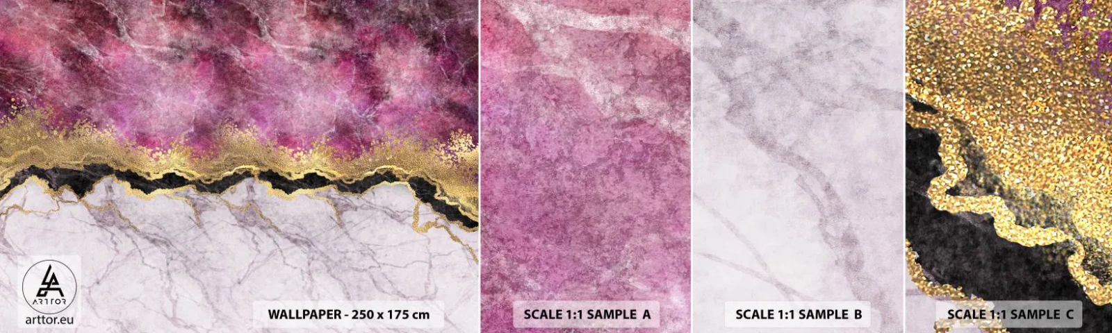 Campione di Fotomurale Adesivo Deluxe Sticker - Sul confine - Astrazione, Pezzo, Struttura - 100x30 cm