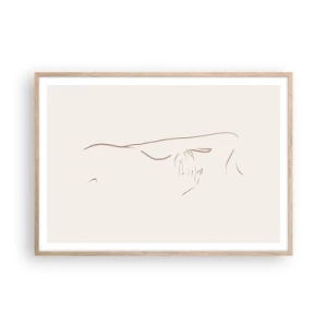 Poster in cornice rovere chiaro - La forma del desiderio - 100x70 cm