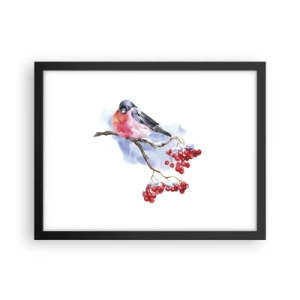 Poster in cornice nera - L'inverno a colori - 40x30 cm