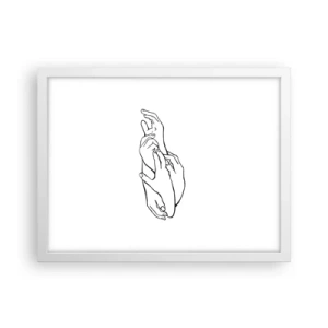 Poster in cornice bianca - Il tocco buono - 40x30 cm