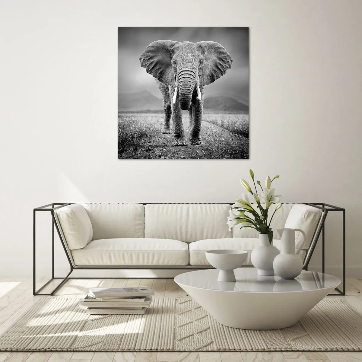 Quadro su vetro - Il padrone di casa dà il benvenuto - 60x60 cm