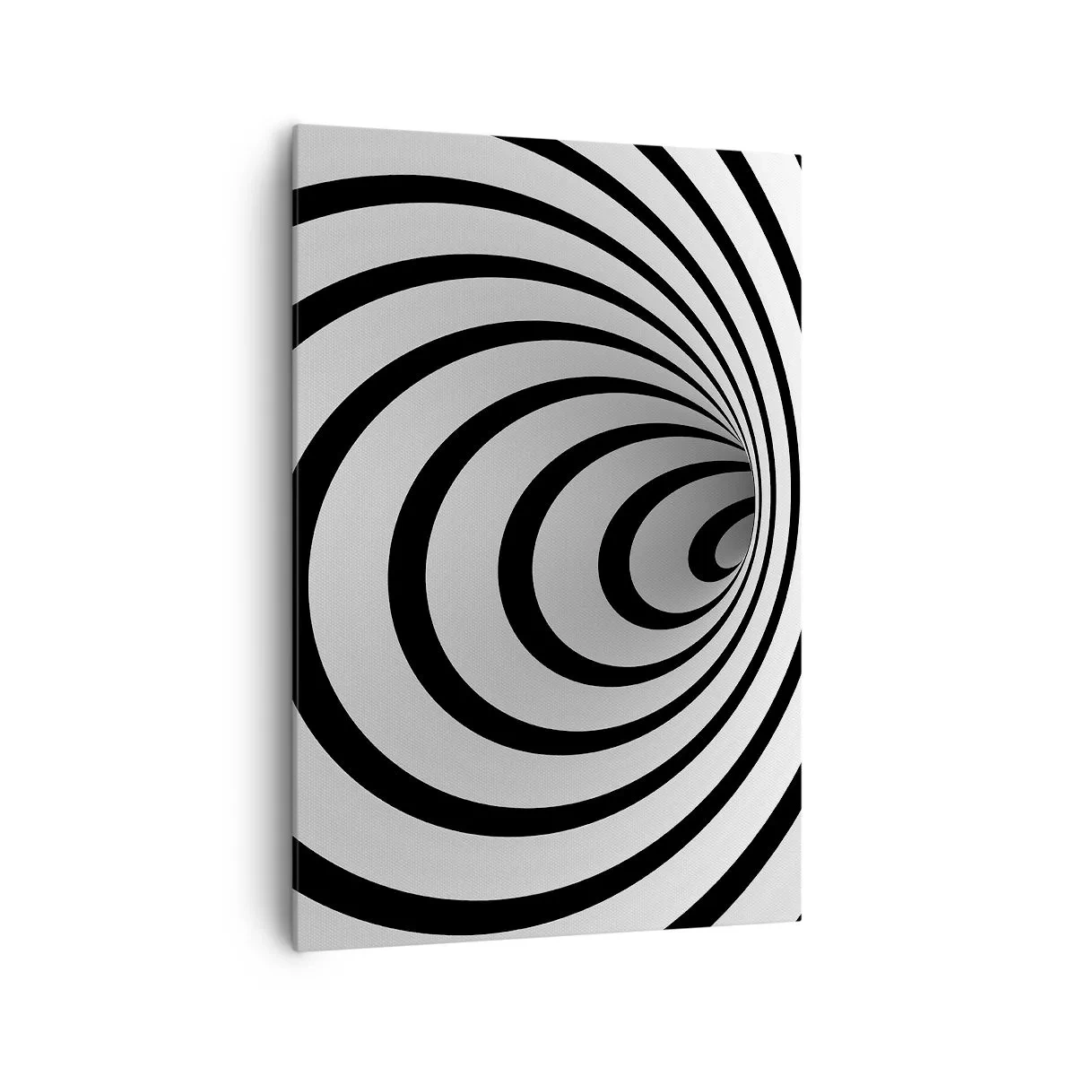 Quadro su tela - Stampe su Tela - Una spirale in bianco e nero che crea un effetto ipnotico - 70x100cm - Anche tu non riesci a resistere? - Decorazione murale moderna per soggiorno e camera da letto ARTTOR